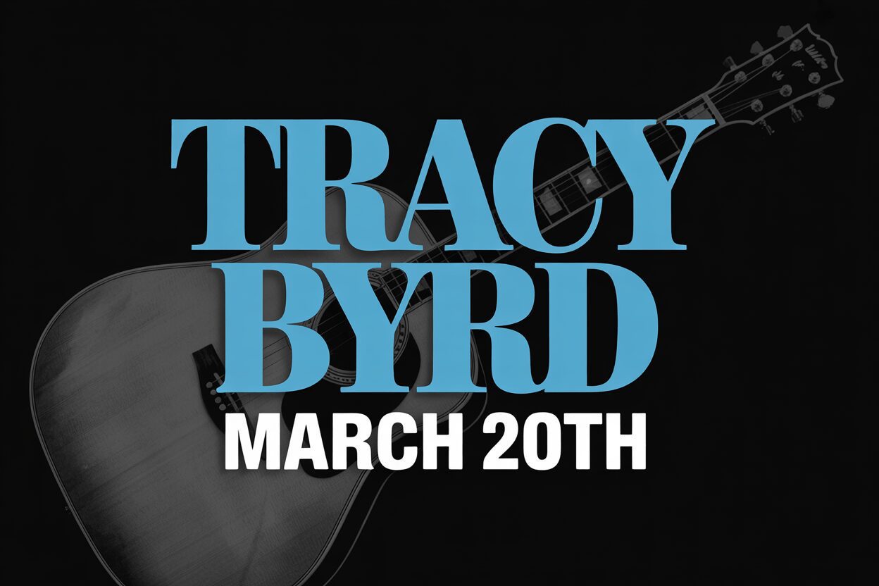 Concert poster with guitar and March 20th